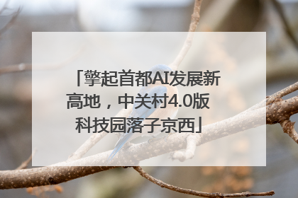 擎起首都AI发展新高地，中关村4.0版科技园落子京西