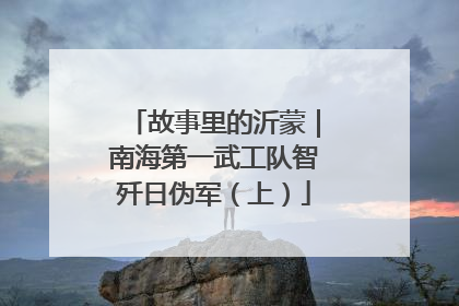 故事里的沂蒙｜南海第一武工队智歼日伪军（上）