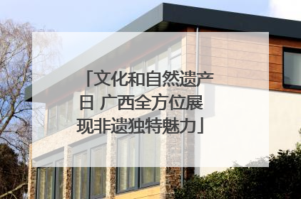 文化和自然遗产日 广西全方位展现非遗独特魅力
