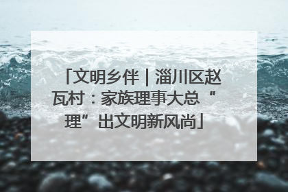 文明乡伴｜淄川区赵瓦村：家族理事大总“理”出文明新风尚