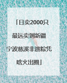 日卖2000只 最远卖到新疆 宁波慈溪非遗粽凭啥火出圈