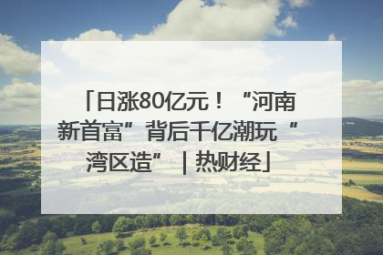 日涨80亿元！“河南新首富”背后千亿潮玩“湾区造”｜热财经