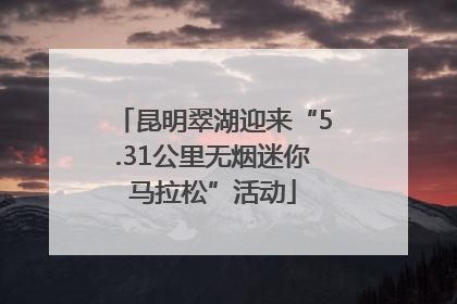 昆明翠湖迎来“5.31公里无烟迷你马拉松”活动