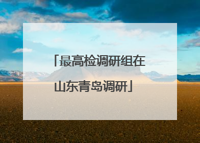最高检调研组在山东青岛调研