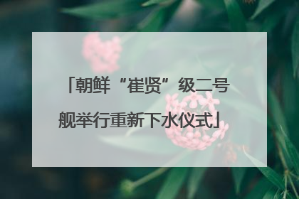 朝鲜“崔贤”级二号舰举行重新下水仪式