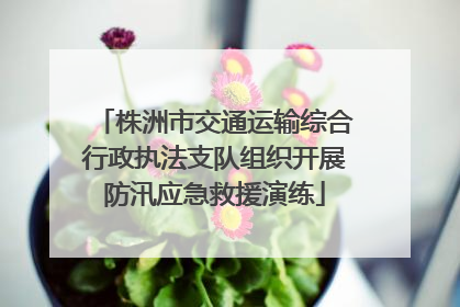 株洲市交通运输综合行政执法支队组织开展防汛应急救援演练