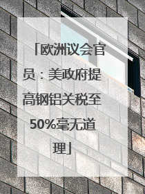 欧洲议会官员：美政府提高钢铝关税至50%毫无道理