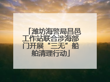 潍坊海警局昌邑工作站联合涉海部门开展“三无”船舶清理行动