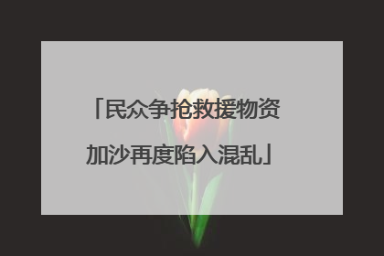 民众争抢救援物资 加沙再度陷入混乱