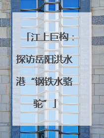 江上巨构：探访岳阳洪水港“钢铁水骆驼”