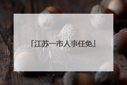 江苏一市人事任免