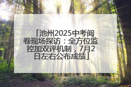 池州2025中考阅卷现场探访：全方位监控加双评机制，7月2日左右公布成绩