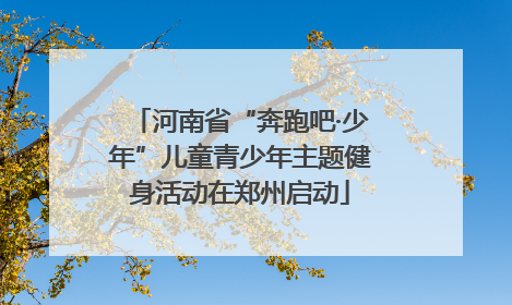 河南省“奔跑吧·少年”儿童青少年主题健身活动在郑州启动