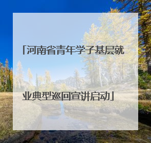 河南省青年学子基层就业典型巡回宣讲启动
