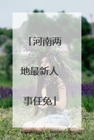 河南两地最新人事任免