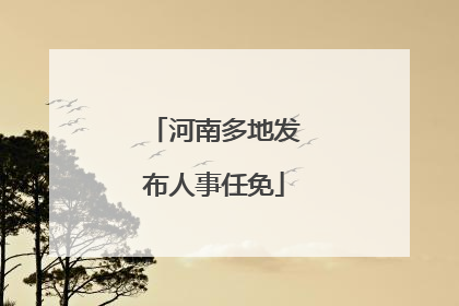 河南多地发布人事任免