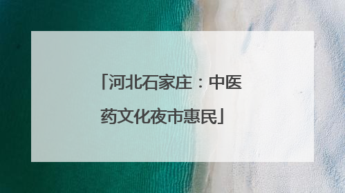 河北石家庄：中医药文化夜市惠民