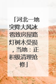 河北一地突降大风冰雹致房屋路灯树木受损，当地：正积极清理抢修