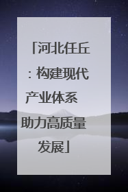 河北任丘：构建现代产业体系 助力高质量发展