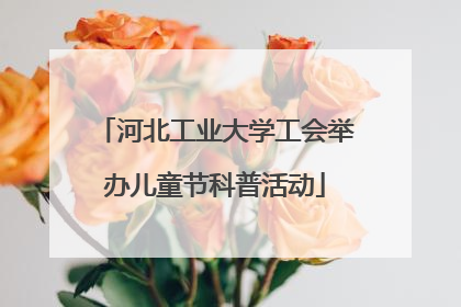 河北工业大学工会举办儿童节科普活动