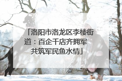 洛阳市洛龙区李楼街道：百企千店齐拥军 共筑军民鱼水情