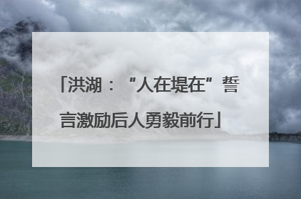 洪湖：“人在堤在”誓言激励后人勇毅前行