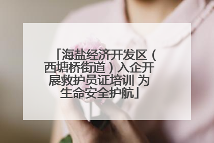 海盐经济开发区（西塘桥街道）入企开展救护员证培训 为生命安全护航