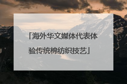 海外华文媒体代表体验传统棉纺织技艺