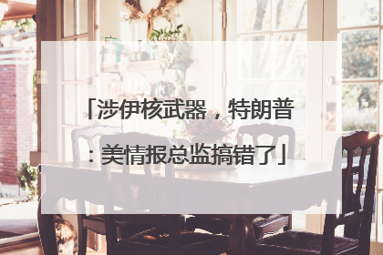 涉伊核武器，特朗普：美情报总监搞错了