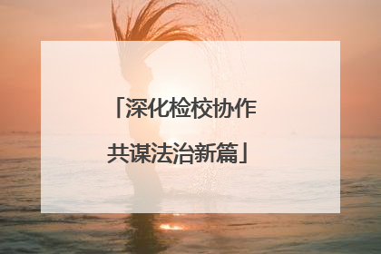 深化检校协作 共谋法治新篇