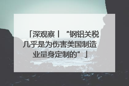 深观察丨“钢铝关税几乎是为伤害美国制造业量身定制的”