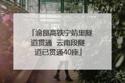 渝昆高铁宁靖里隧道贯通  云南段隧道已贯通40座