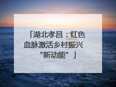 湖北孝昌：红色血脉激活乡村振兴“新动能”