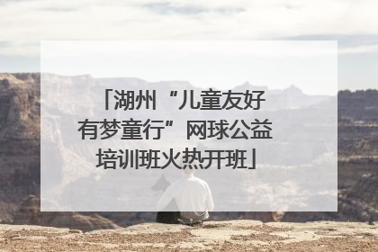 湖州“儿童友好 有梦童行”网球公益培训班火热开班