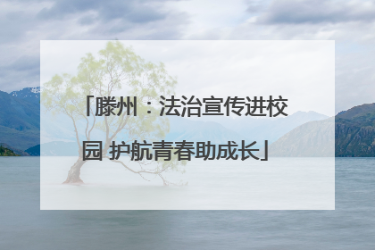 滕州：法治宣传进校园 护航青春助成长