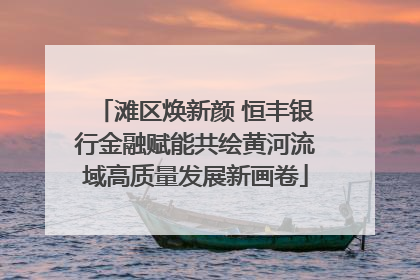 滩区焕新颜 恒丰银行金融赋能共绘黄河流域高质量发展新画卷
