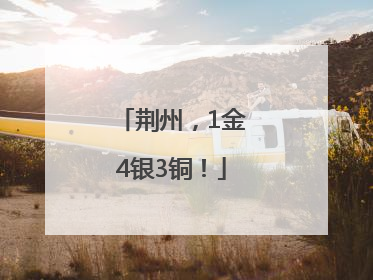 荆州，1金4银3铜！