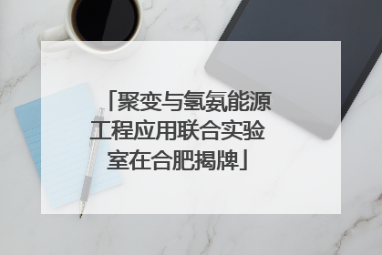 聚变与氢氨能源工程应用联合实验室在合肥揭牌