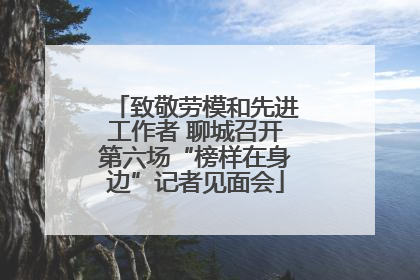 致敬劳模和先进工作者 聊城召开第六场“榜样在身边”记者见面会