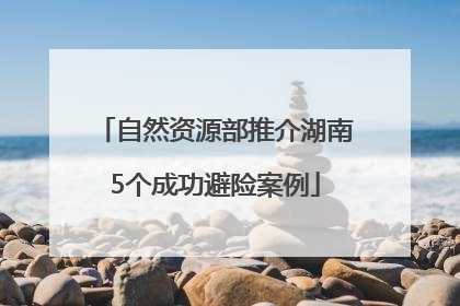 自然资源部推介湖南5个成功避险案例