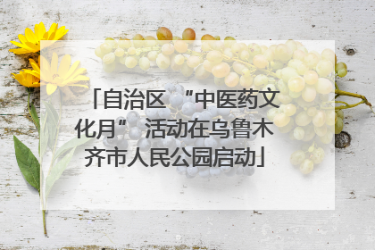 自治区 “中医药文化月” 活动在乌鲁木齐市人民公园启动