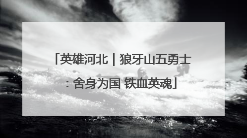 英雄河北｜狼牙山五勇士：舍身为国 铁血英魂