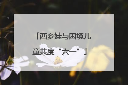 西乡娃与困境儿童共度“六一”