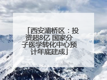 西安灞桥区：投资超8亿 国家分子医学转化中心预计年底建成