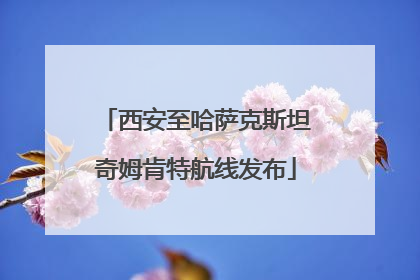 西安至哈萨克斯坦奇姆肯特航线发布
