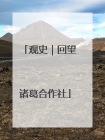 观史｜回望诸葛合作社
