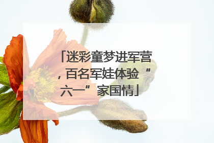 迷彩童梦进军营，百名军娃体验“六一”家国情