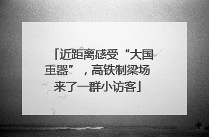 近距离感受“大国重器”，高铁制梁场来了一群小访客