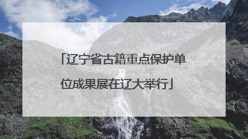 辽宁省古籍重点保护单位成果展在辽大举行