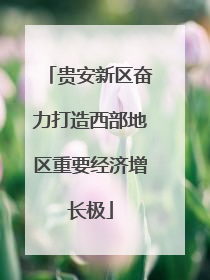 贵安新区奋力打造西部地区重要经济增长极